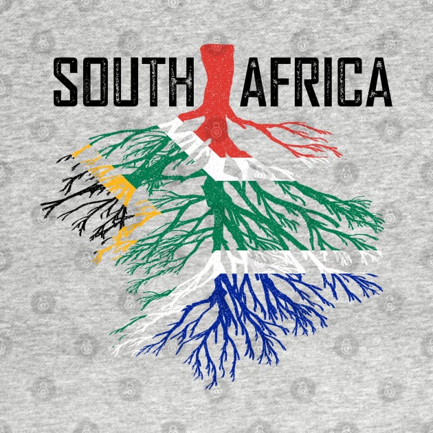 South Africa Roots South African Flag Gift by BraaiNinja